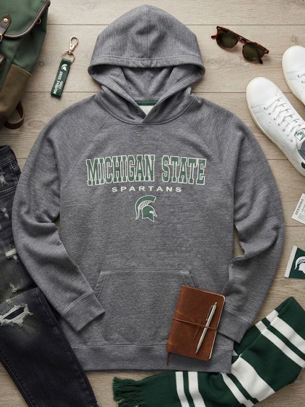 Michigan State Spartans Charcoal Hoodie